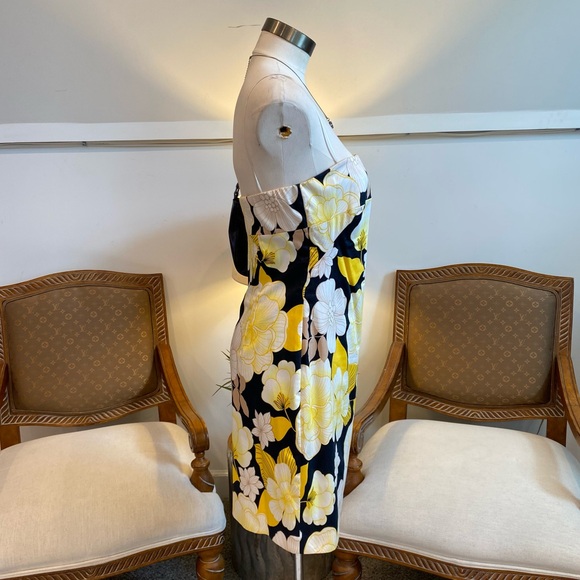 Vintage 90s Y2K Cache Floral Mini Dress, Cotton - Picture 4 of 10